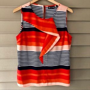 New York & Co. Striped Sleeveless Blouse Sz Large